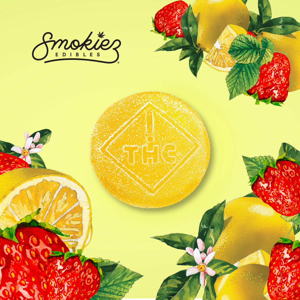 1:1 Sour Strawberry Lemonade Gels (50 mg CBD/50 mg THC)